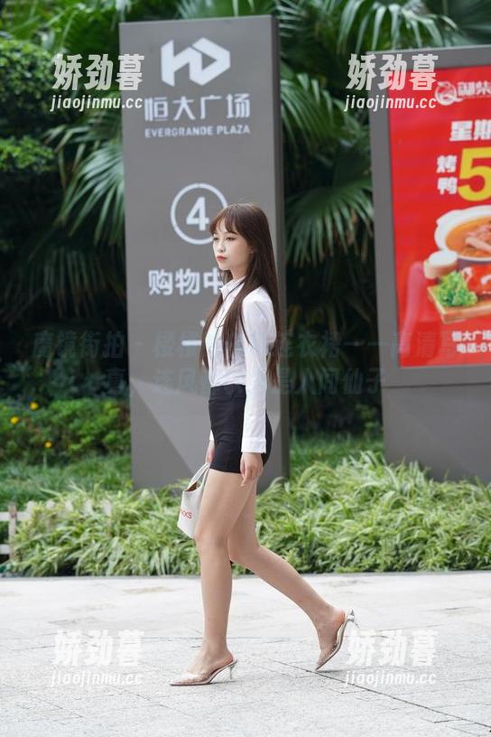 魔镜街拍 - 楼楼的白色连衣裙——高清写真，连风都以为是人间仙子